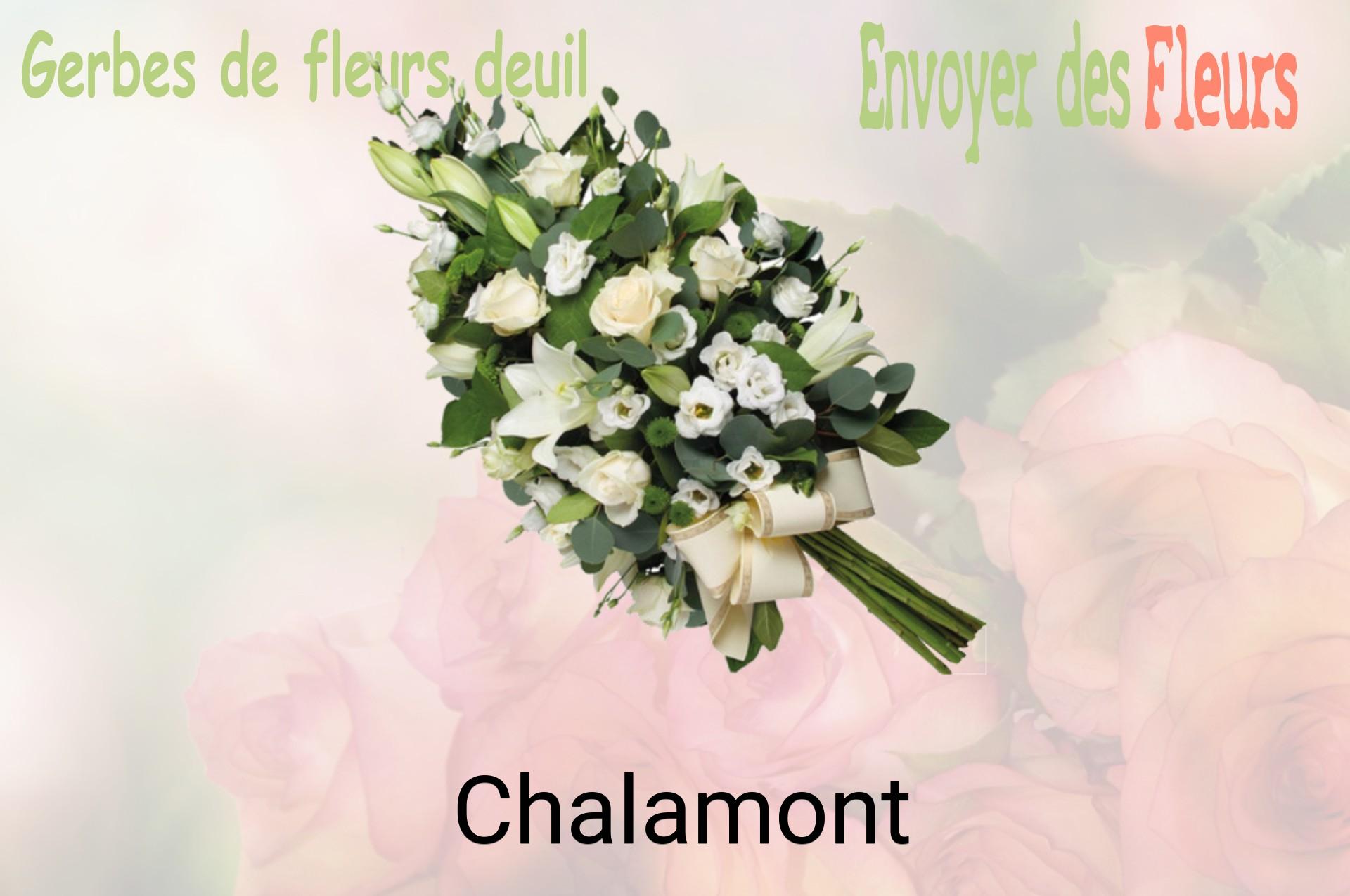 Gerbe de fleurs de deuil livrée à Chalamont